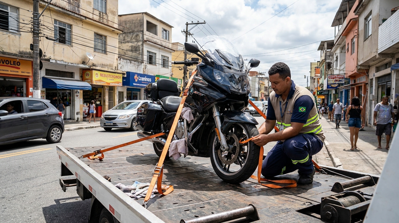 Remoção de Moto em Pane no Braz Cubas, Mogi das Cruzes‑SP