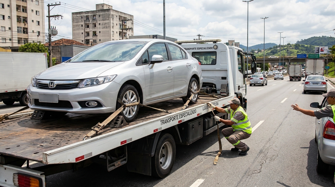 Transporte de Motocicletas no Barroso, Mogi das Cruzes‑SP